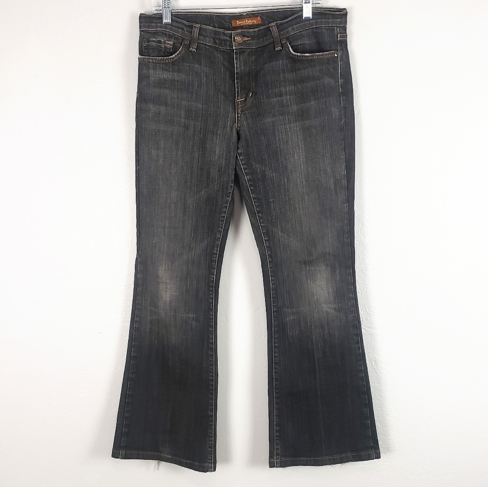 David Kahn Washed Black Mid Rise Flare Jeans Size 31×31 - Picture 15 of 16